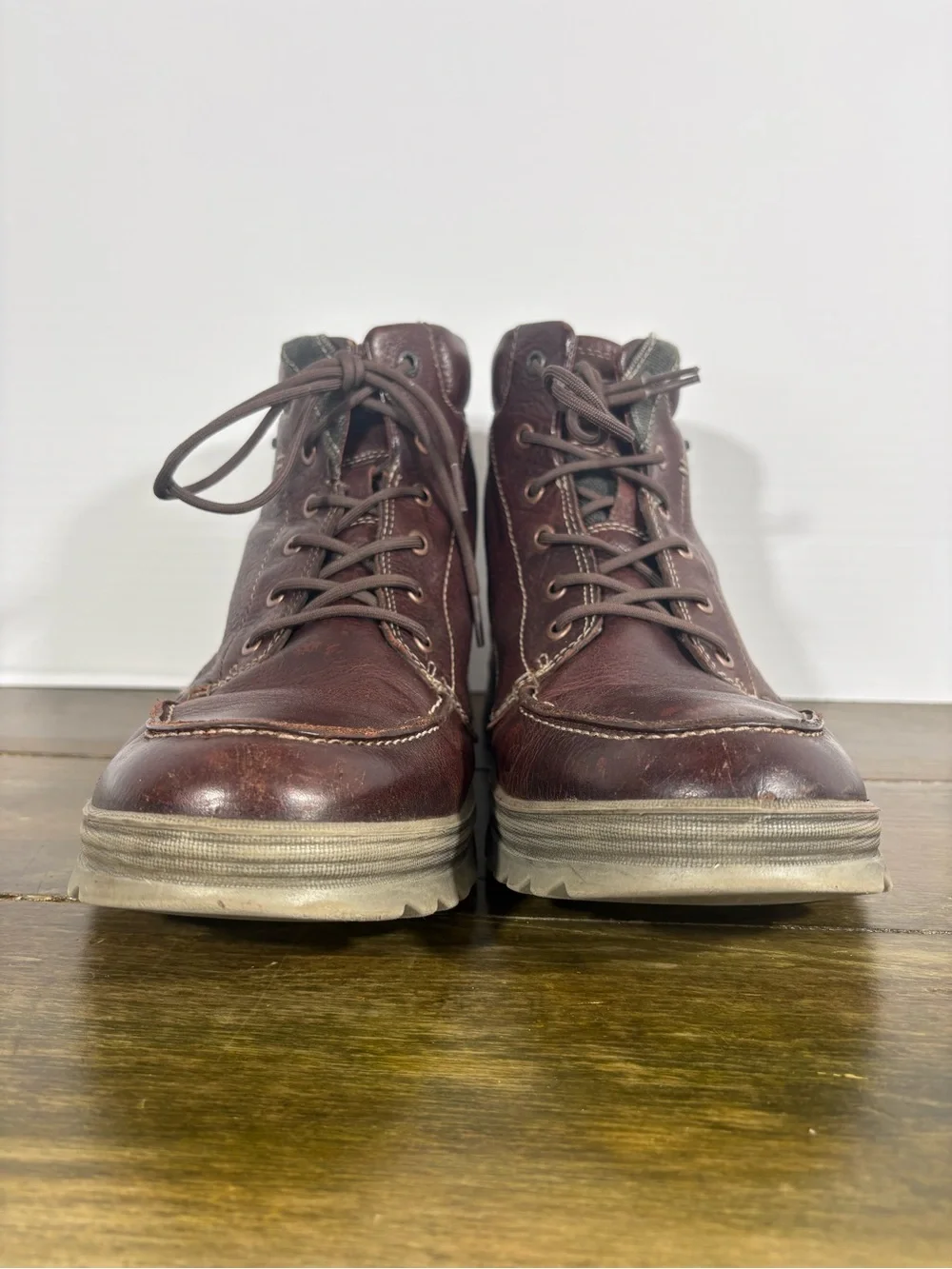 ECCO Men's Darren Gore-Tex Moc Toe Leather Boots Size 43 in Brown